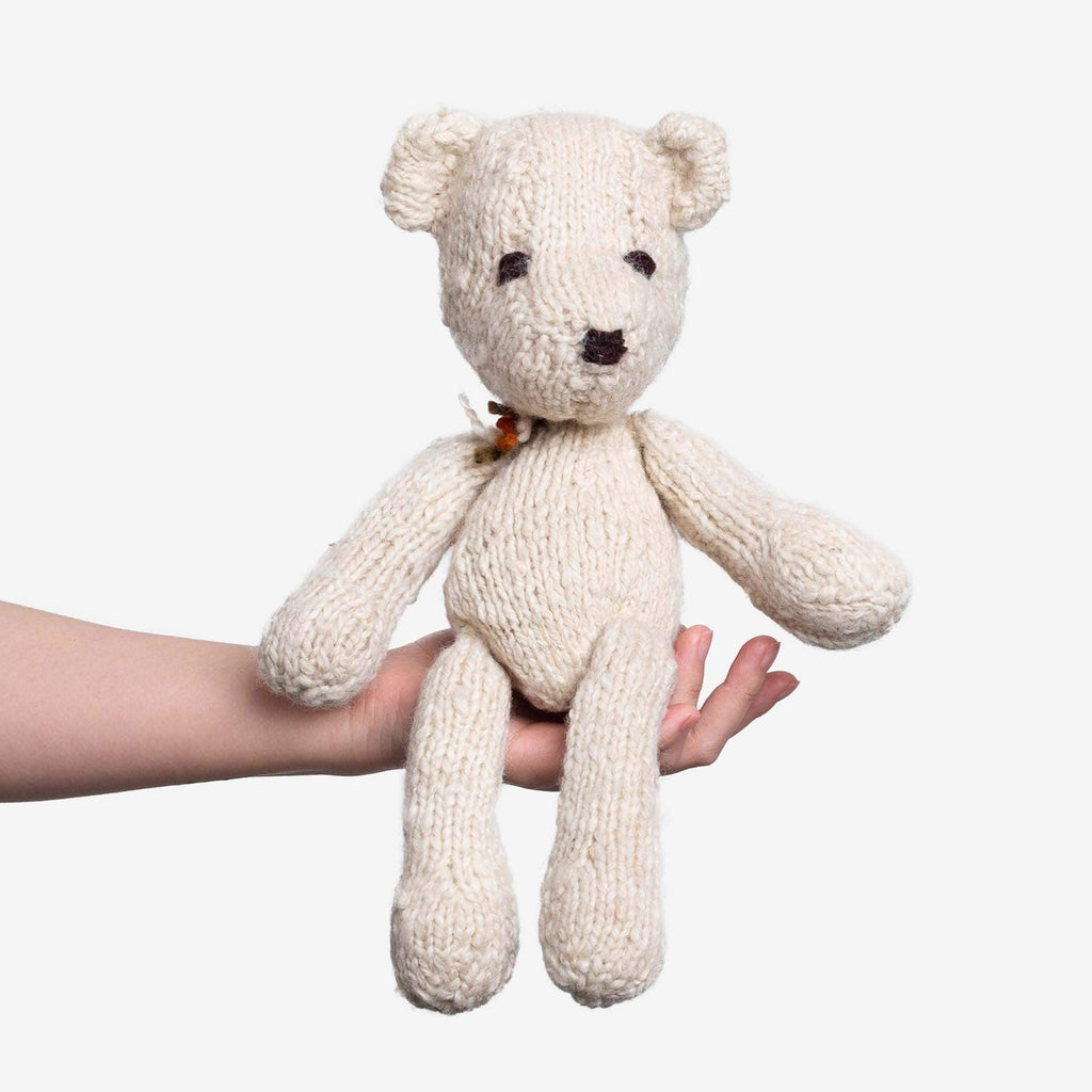 Bahay Living Bear Hand Knitted Classic Teddy Bear - Cream